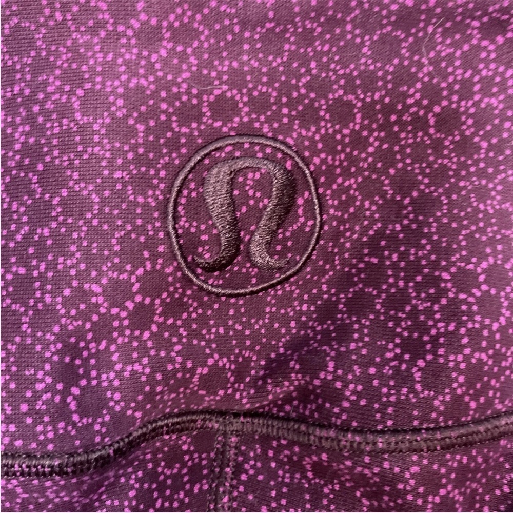 Lululemon Scuba Hoodie III Star Pixel Raspberry Bordeaux Drama Size 6 Full Zip - Picture 7 of 7